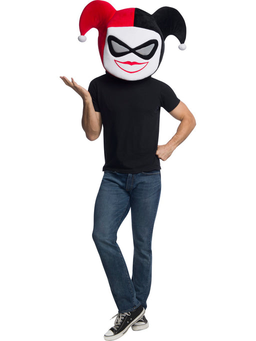 Adult DC Comics Super Villains Harley Quinn Mascot Mask - costumesupercenter.com