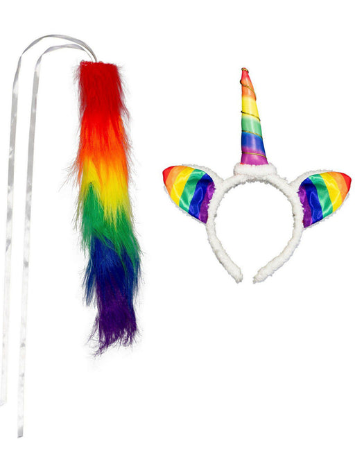 Rainbow Unicorn Costume Kit - costumesupercenter.com