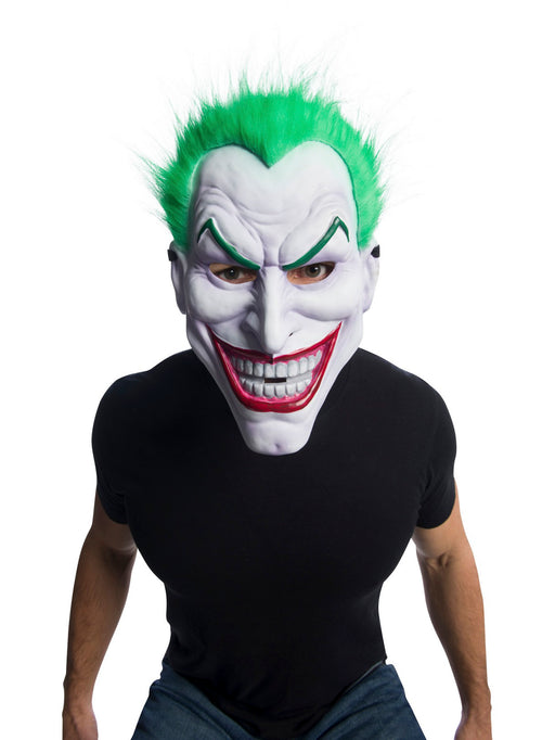 DC Comics: Joker Clown Mask With Hair Accessory - costumesupercenter.com