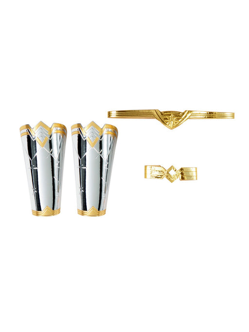Women's WW2 Wonder Woman Tiara, Armband and Cuffs - costumesupercenter.com