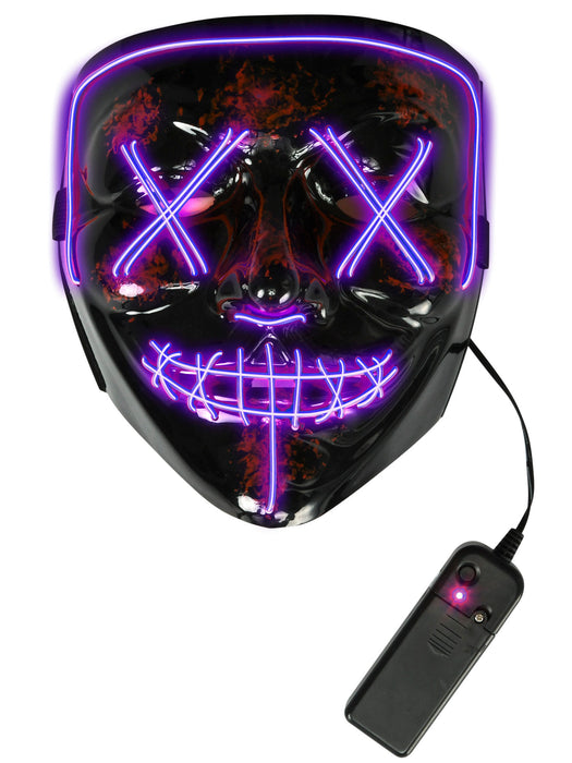 LED Purple Mask - costumesupercenter.com