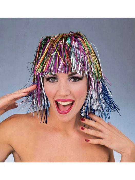 Tinsel Wig - Multi Color - costumesupercenter.com