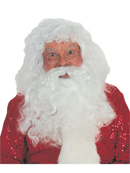 Deluxe Santa Beard and Wig Accessory Set - costumesupercenter.com