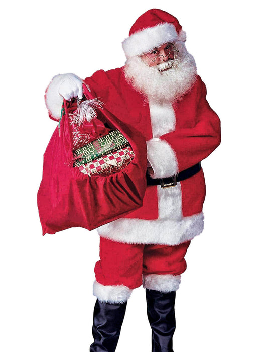 Regal Plush Adult Santa Suit with Wig & Beard - costumesupercenter.com