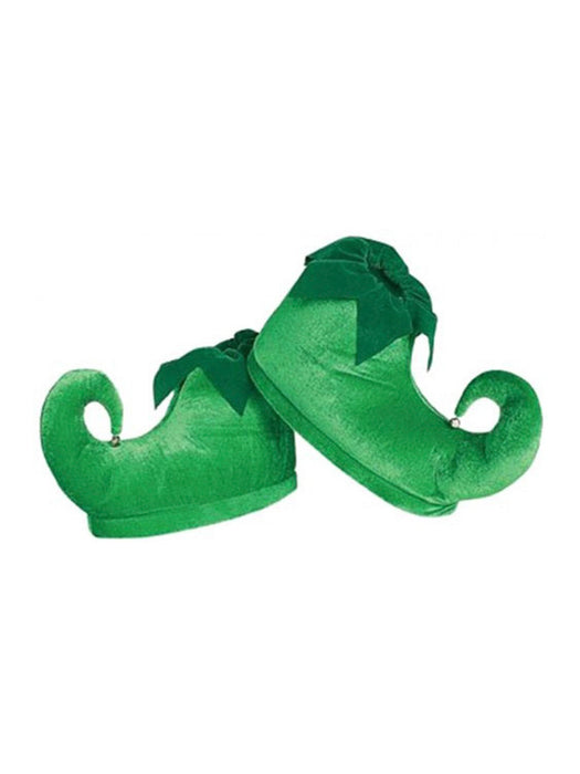 Adult Deluxe Green Elf Shoes - costumesupercenter.com
