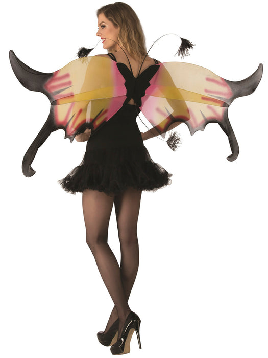 Adult Red-Yellow Pheonix Wing Accessory - costumesupercenter.com