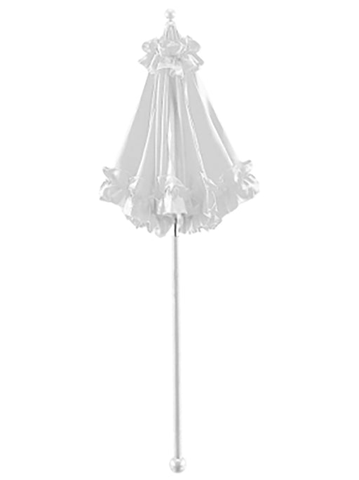 Adult White Silk Parasol Accessory - costumesupercenter.com