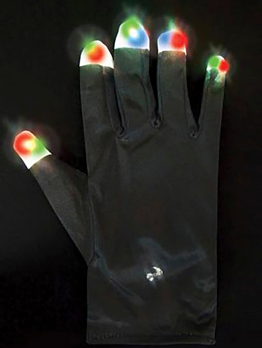 Adult Black Liteup Gloves Accessory - costumesupercenter.com