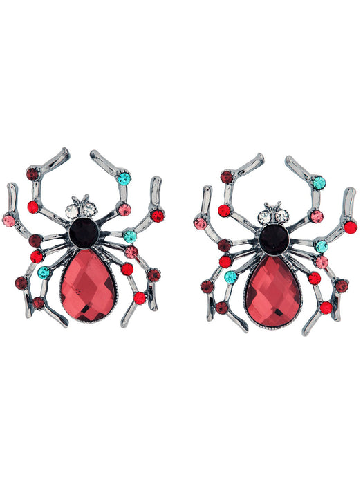Adult Multi Color Spider Earrings Accessory - costumesupercenter.com