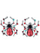 Adult Multi Color Spider Earrings Accessory - costumesupercenter.com