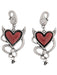 Adult Devil Heart Earrings Accessory - costumesupercenter.com
