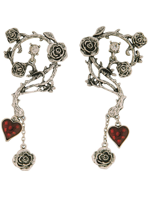 Adult Bed Of Blood Rose Ear Wrap Accessory - costumesupercenter.com