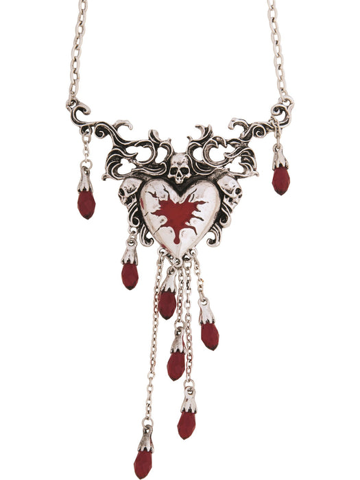 Adult Bleeding Heart Necklace Accessory - costumesupercenter.com