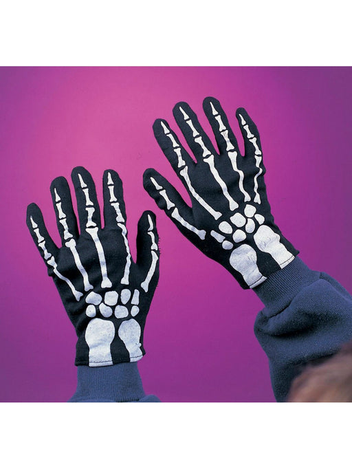 Child Skeleton Gloves Accessory - costumesupercenter.com
