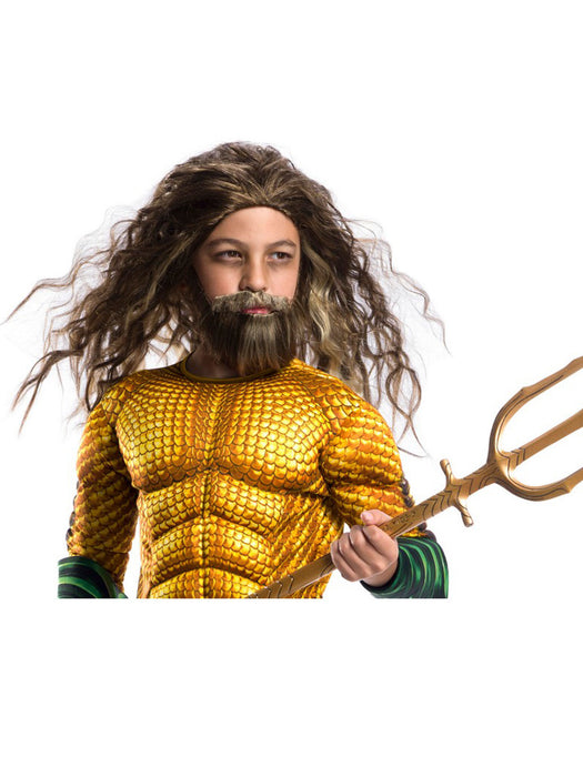 Aquaman Movie Kids Aquaman Child Beard and Wig Set - costumesupercenter.com