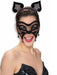 Adult Black Cat Mesh Mask - costumesupercenter.com