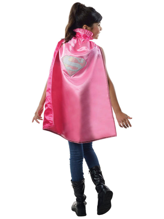 Kids Licensed Deluxe Supergirl Cape - costumesupercenter.com