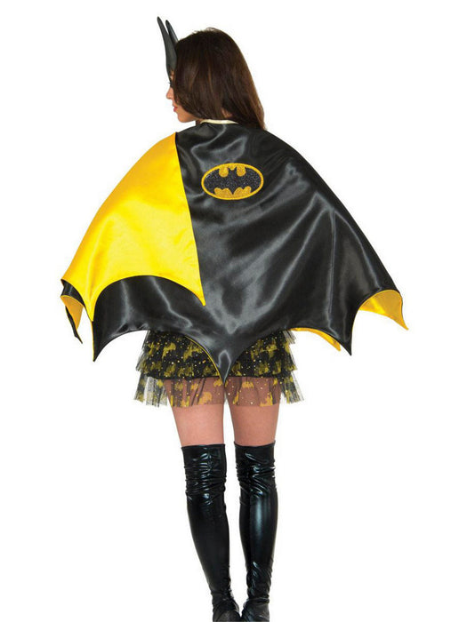 Batgirl Deluxe Cape Black Yl Costume Accessory - costumesupercenter.com
