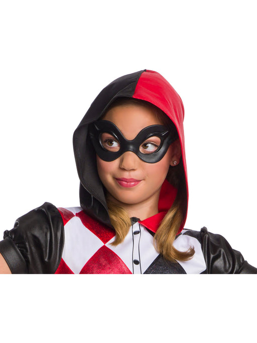 Girls' DC Superhero Girls Harley Quinn Mask - costumesupercenter.com