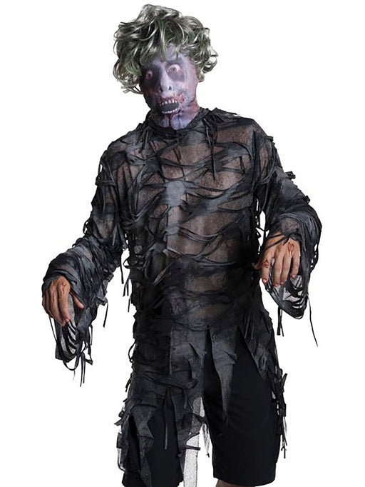 Adult Zombie Mask W/Wig - costumesupercenter.com