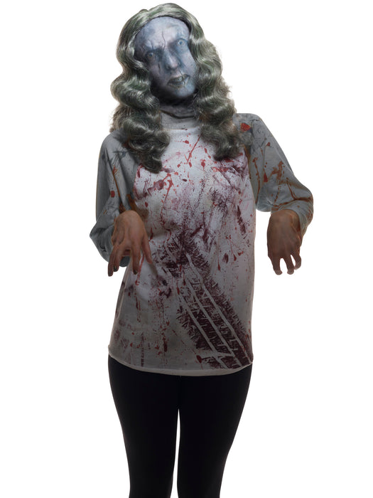 Adult Zombie Mask W/Wig - costumesupercenter.com