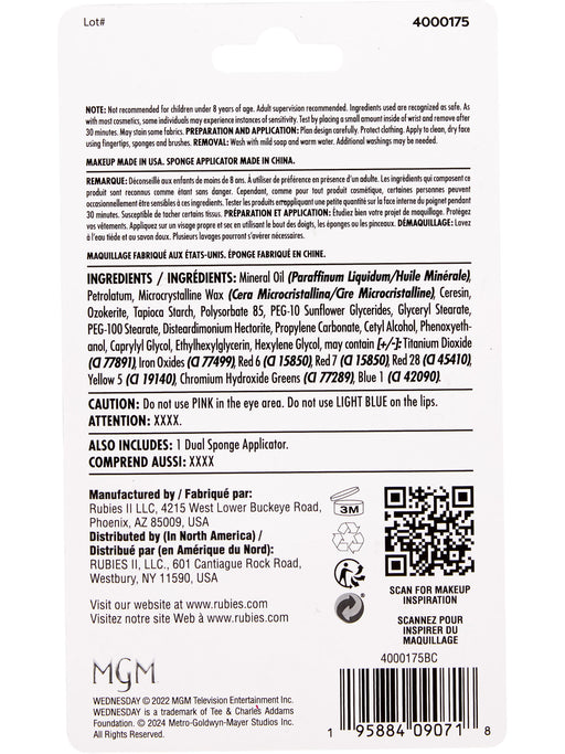 Wednesday Addams and Enid Sinclair Makeup Set - costumesupercenter.com