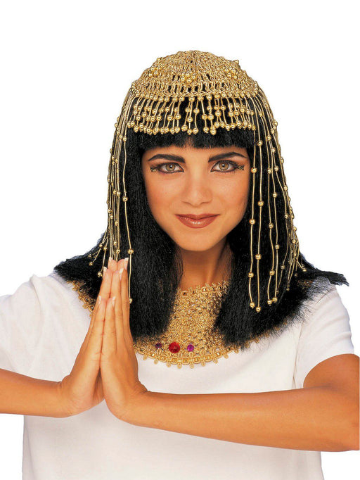 Adult Cleopatra Gold Bead Headpiece - costumesupercenter.com