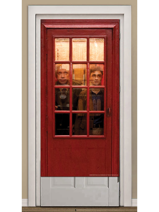 60-inch Harry Potter Telephone Booth Front Door Cover Decoration - costumesupercenter.com