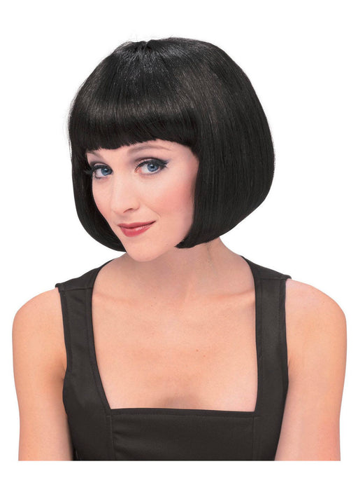 Women's Black Bob Wig - costumesupercenter.com