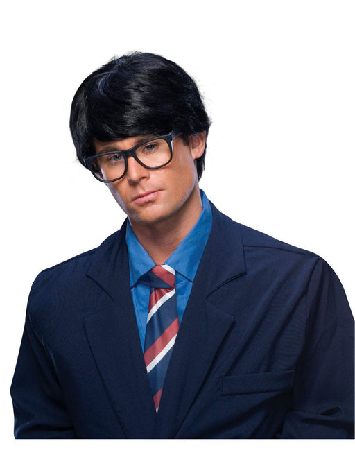 Men's Short Black Super Reporter Wig - costumesupercenter.com