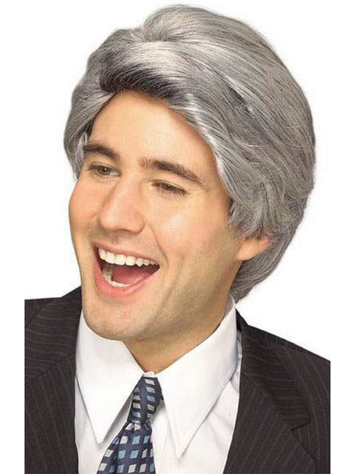 Men's Gray Late Nite Talk Show Wig - costumesupercenter.com