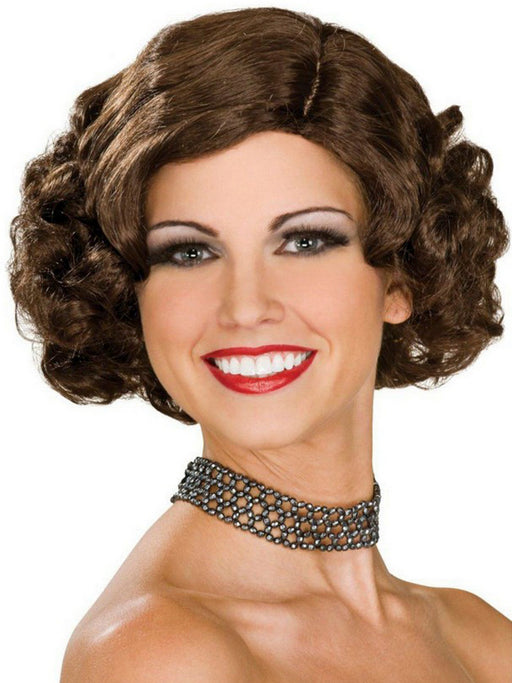 Women's Brown Flapper Wig - costumesupercenter.com