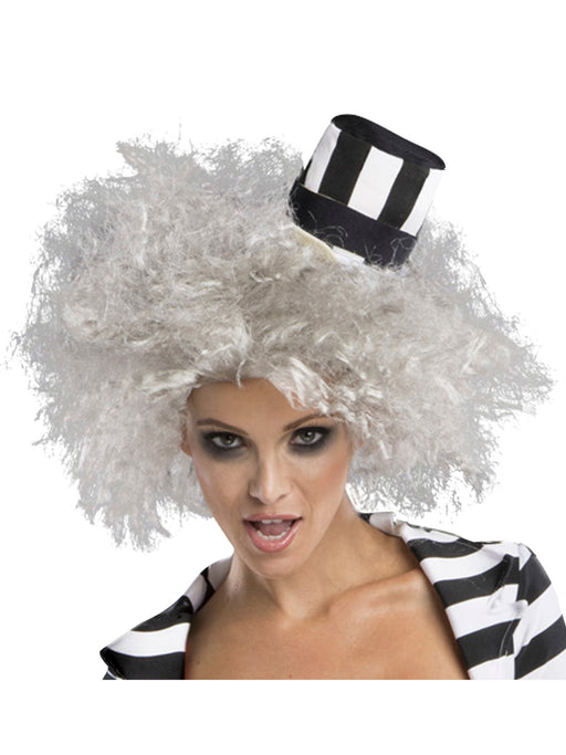 Women's White Beetlejuice Wig - costumesupercenter.com