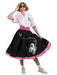 Black 50s Poodle Complete Costume - costumesupercenter.com