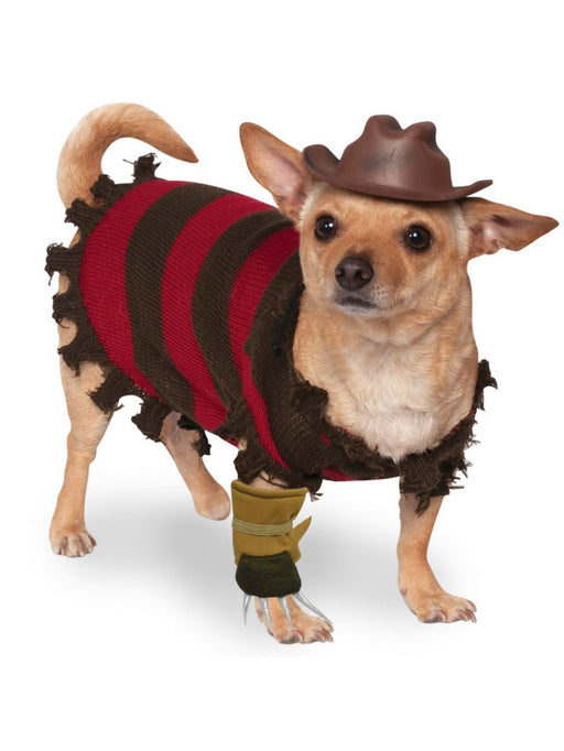 Pet Freddy Krueger Costume - costumesupercenter.com