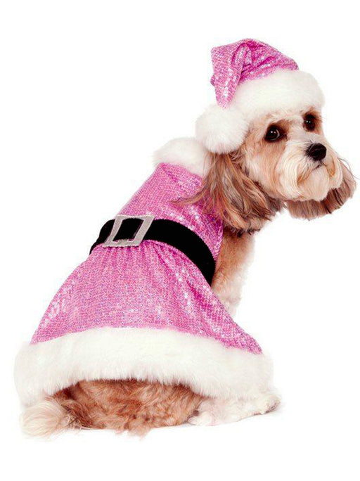 Mrs. Claus Sequin Pet Costume - costumesupercenter.com