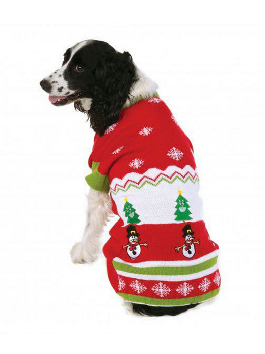 Ugly Christmas Sweater with Pattern Pet Costume - costumesupercenter.com