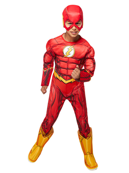 Boys Deluxe Justice League Flash Costume - costumesupercenter.com