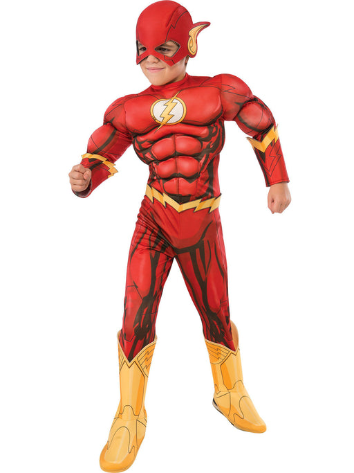 Boys Deluxe Justice League Flash Costume - costumesupercenter.com
