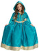 Girls Deluxe Blue & Gold Princess Costume - costumesupercenter.com