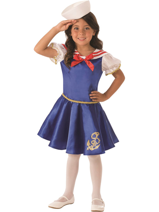 Girls Sailor Girl Costume - costumesupercenter.com