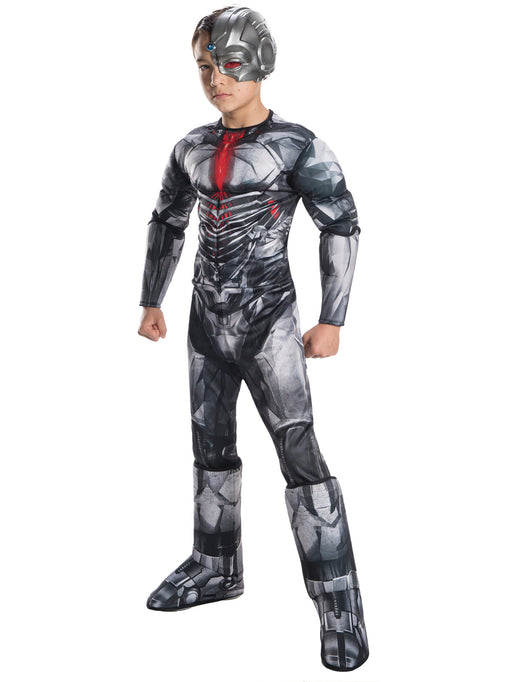 Boys Justice League Cyborg Costume Deluxe - costumesupercenter.com
