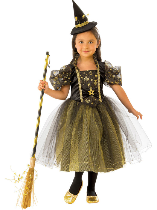Golden Star Witch Costume for Girls - costumesupercenter.com