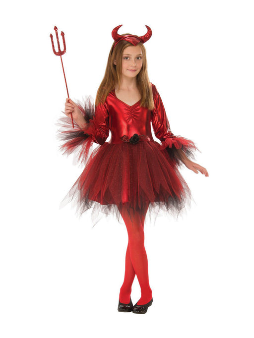 Girls Classic Devil Costume - costumesupercenter.com