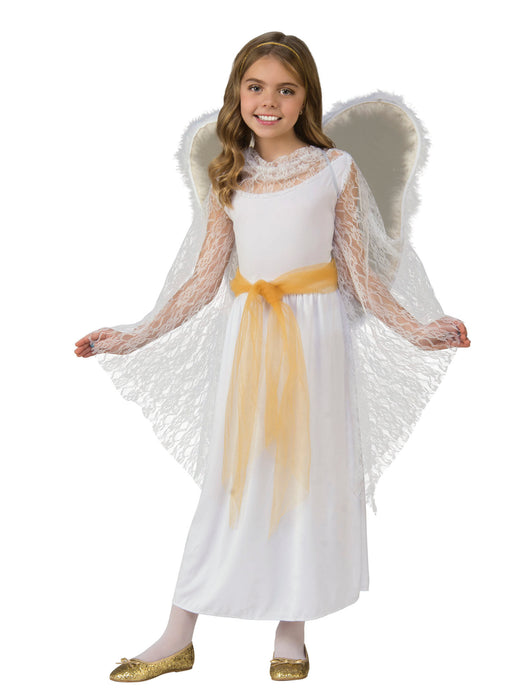 Deluxe Lace Girls Angel Costume - costumesupercenter.com