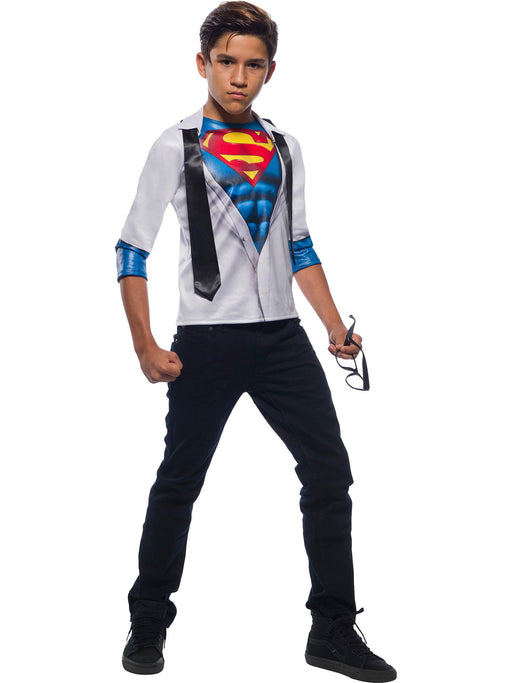 Kids Photo Real Superman Costume Top - costumesupercenter.com