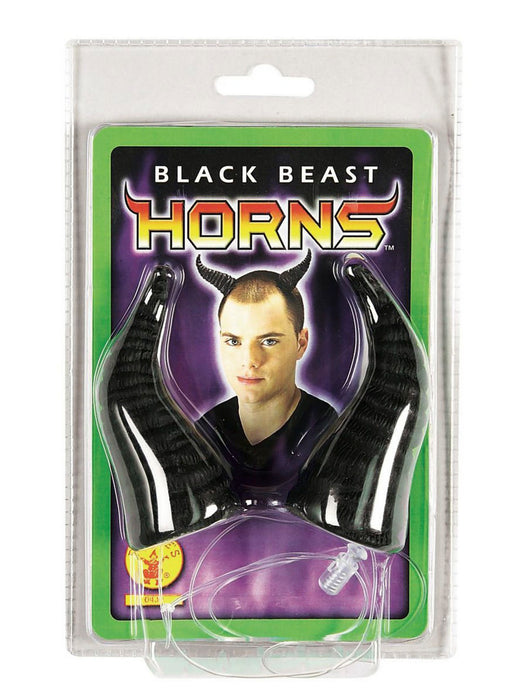 Beast Horns - Black - costumesupercenter.com