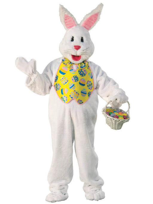 Adult Mascot Easter Bunny Costume with Festive Egg Vest - costumesupercenter.com