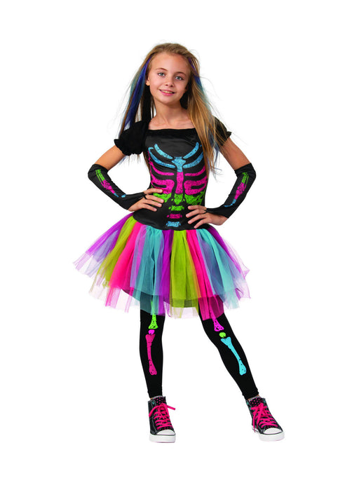 Funky Punky Skeleton Girls Costume - costumesupercenter.com