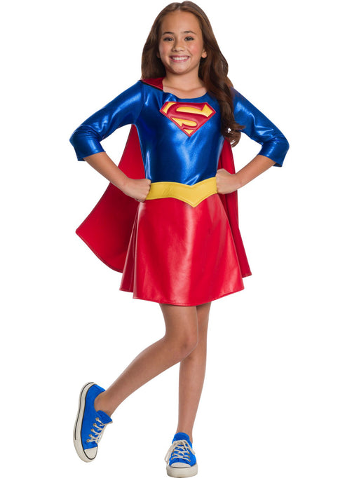 Deluxe Supergirl Superhero Girls Costume For Kids - costumesupercenter.com
